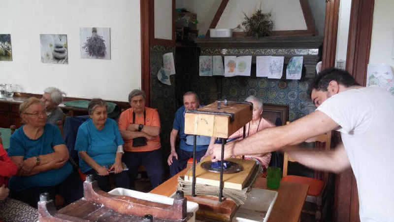 laboratorio di produzione della carta a Villa Costalta